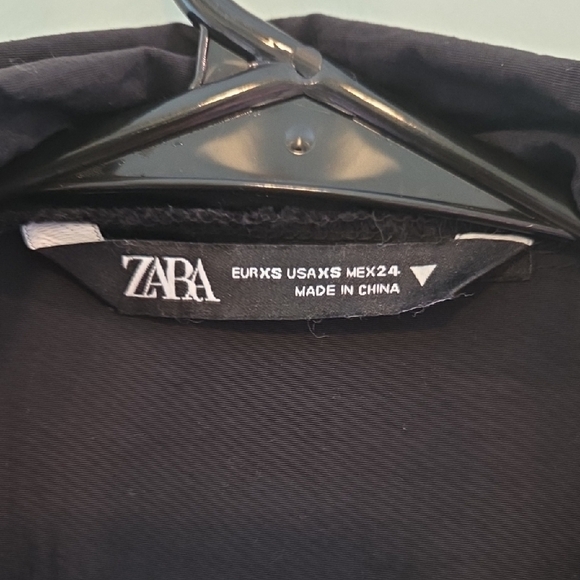 Zara Women Track Suit With Cropped Bomber Jacket & Cargo Pants XS Black - Picture 3 of 16